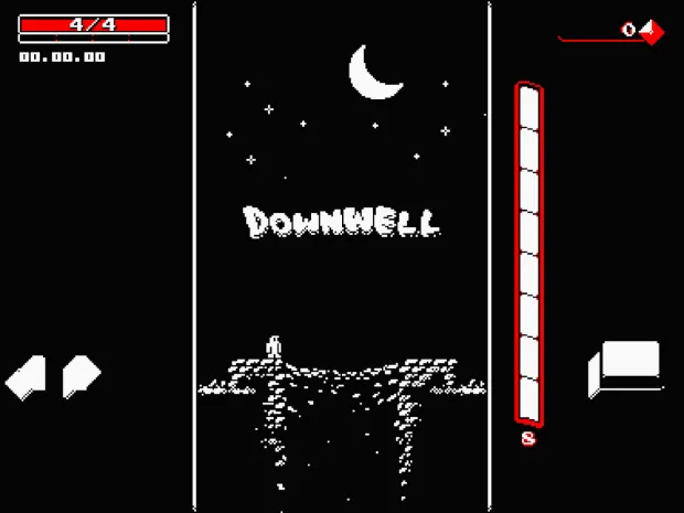 Schermata di gioco di Downwell 1
