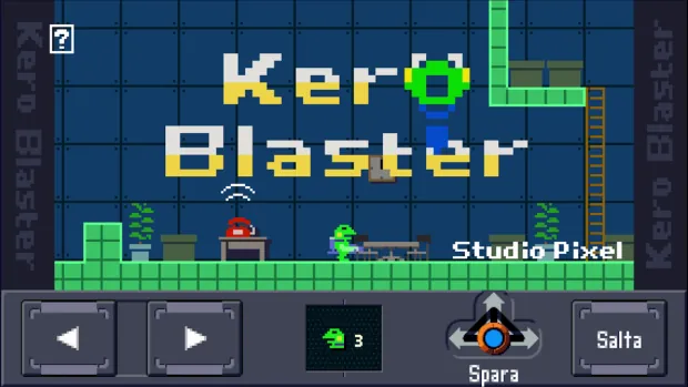 Schermata di gioco di Kero Blaster 1