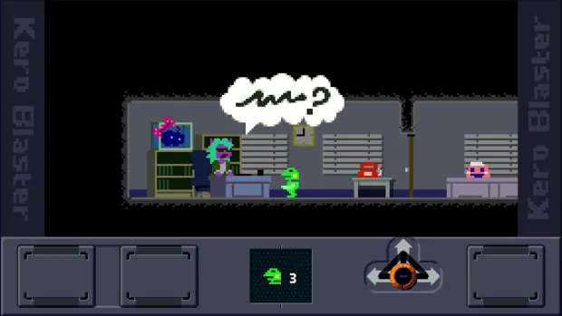 Schermata di gioco di Kero Blaster 2